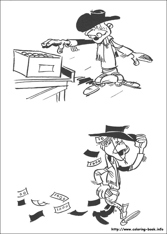 Lucky Luke coloring picture